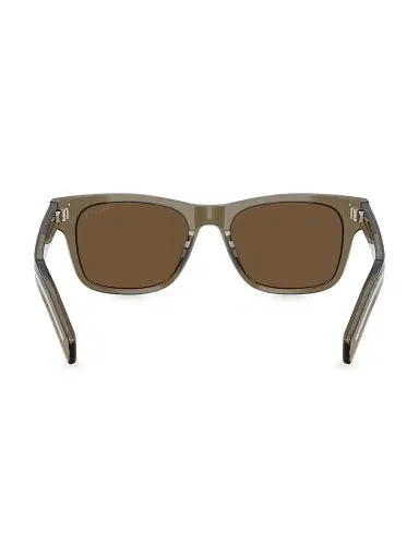 Prada Men's 55MM Rectangular Sunglasses - Dark Brown | Thumbnail 3 Prada Men's 55MM Rectangular Sunglasses - Dark Brown | Thumbnail 3