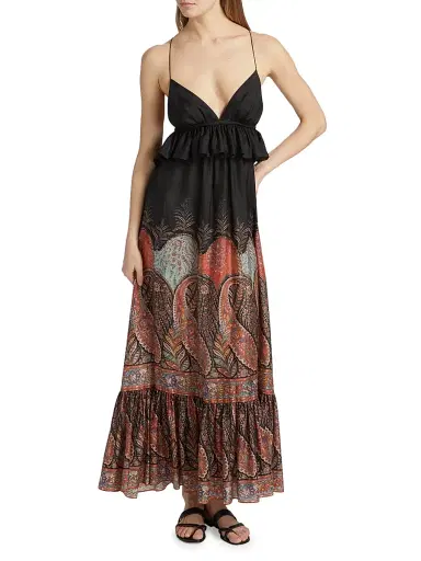 Zimmermann Women's Rhiannon Ruffled Paisley Silk Maxi Dress | Thumbnail 2 Zimmermann Women's Rhiannon Ruffled Paisley Silk Maxi Dress | Thumbnail 2