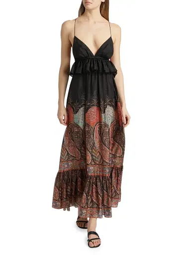 Zimmermann Women's Rhiannon Ruffled Paisley Silk Maxi Dress | Thumbnail 3 Zimmermann Women's Rhiannon Ruffled Paisley Silk Maxi Dress | Thumbnail 3