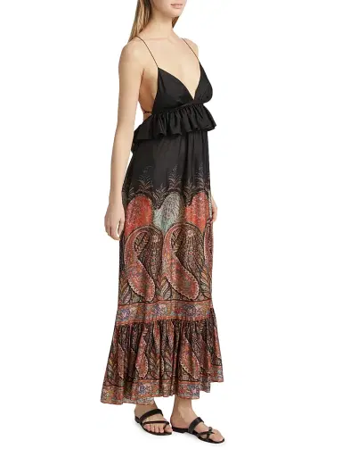 Zimmermann Women's Rhiannon Ruffled Paisley Silk Maxi Dress | Thumbnail 4 Zimmermann Women's Rhiannon Ruffled Paisley Silk Maxi Dress | Thumbnail 4