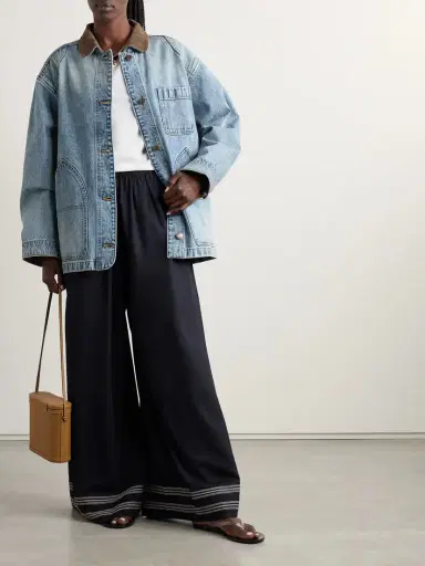 DÔEN Pascual Corduroy-trimmed Denim Jacket | Thumbnail 2 DÔEN Pascual Corduroy-trimmed Denim Jacket | Thumbnail 2