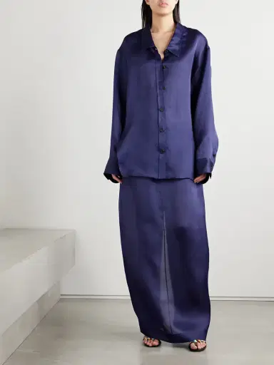 Khaite Lucian Pleated Silk-organza Maxi Skirt | Thumbnail 2 Khaite Lucian Pleated Silk-organza Maxi Skirt | Thumbnail 2