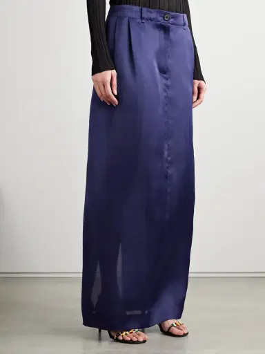 Khaite Lucian Pleated Silk-organza Maxi Skirt | Thumbnail 3 Khaite Lucian Pleated Silk-organza Maxi Skirt | Thumbnail 3