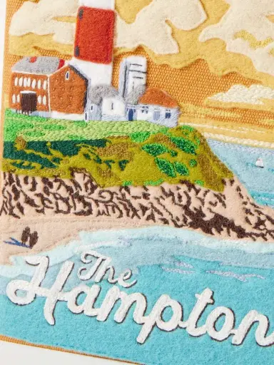 Olympia Le-Tan The Hamptons Embroidered Appliquéd Canvas Clutch | Thumbnail 4 Olympia Le-Tan The Hamptons Embroidered Appliquéd Canvas Clutch | Thumbnail 4