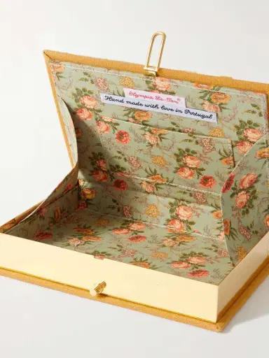 Olympia Le-Tan The Hamptons Embroidered Appliquéd Canvas Clutch | Thumbnail 5 Olympia Le-Tan The Hamptons Embroidered Appliquéd Canvas Clutch | Thumbnail 5