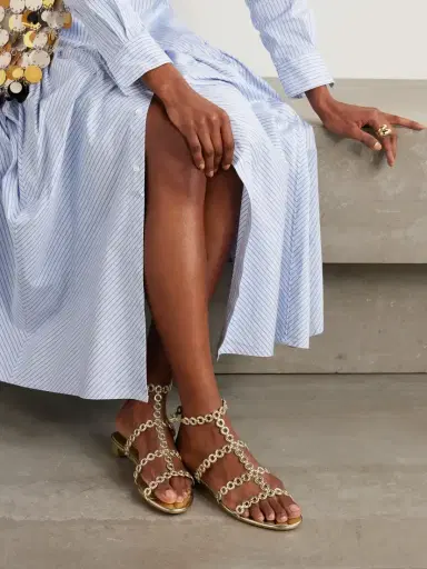 Aquazzura Infinity Metallic Sandals | Thumbnail 2 Aquazzura Infinity Metallic Sandals | Thumbnail 2