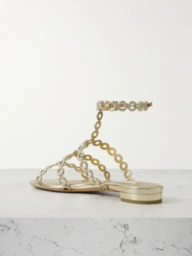 Aquazzura Infinity Metallic Sandals | Thumbnail 3 Aquazzura Infinity Metallic Sandals | Thumbnail 3