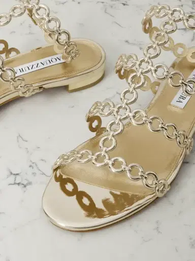 Aquazzura Infinity Metallic Sandals | Thumbnail 4 Aquazzura Infinity Metallic Sandals | Thumbnail 4