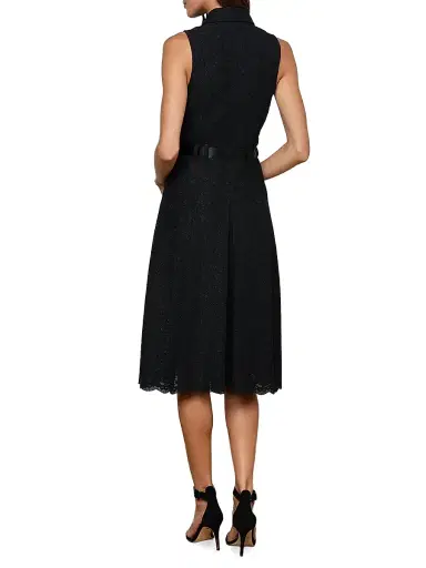 L'AGENCE Women's Kylo Cotton-Blend Lace Belted Shirtdress - Black | Thumbnail 5 L'AGENCE Women's Kylo Cotton-Blend Lace Belted Shirtdress - Black | Thumbnail 5