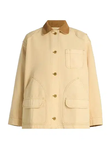 DÔEN Women's Pascale Contrast Collar Jacket - Straw - Size XS | Thumbnail 1 DÔEN Women's Pascale Contrast Collar Jacket - Straw - Size XS | Thumbnail 1