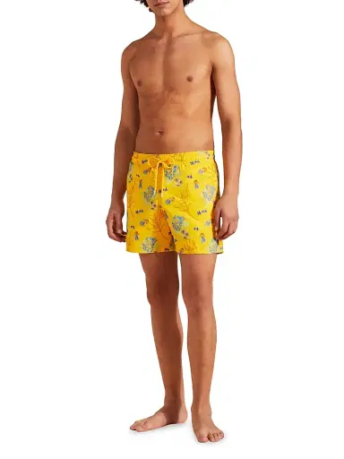 Vilebrequin Men's Embroidered Medusa Flowers Swim Trunks - Mais - Size XL | Thumbnail 2 Vilebrequin Men's Embroidered Medusa Flowers Swim Trunks - Mais - Size XL | Thumbnail 2