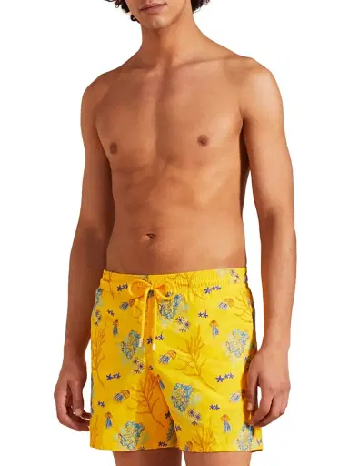 Vilebrequin Men's Embroidered Medusa Flowers Swim Trunks - Mais - Size XL | Thumbnail 4 Vilebrequin Men's Embroidered Medusa Flowers Swim Trunks - Mais - Size XL | Thumbnail 4