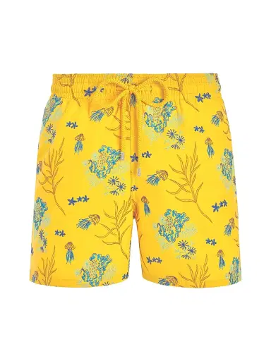 Vilebrequin Men's Embroidered Medusa Flowers Swim Trunks - Mais - Size XL | Thumbnail 1 Vilebrequin Men's Embroidered Medusa Flowers Swim Trunks - Mais - Size XL | Thumbnail 1