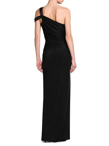 TOM FORD Women's Knotted One-Shoulder Column Gown - Black | Thumbnail 5 TOM FORD Women's Knotted One-Shoulder Column Gown - Black | Thumbnail 5
