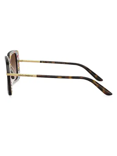 Dolce & Gabbana Women's 52MM Square Sunglasses - Brown Gradient | Thumbnail 3 Dolce & Gabbana Women's 52MM Square Sunglasses - Brown Gradient | Thumbnail 3