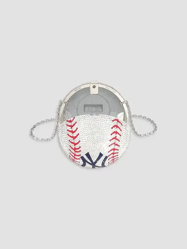 Judith Leiber Couture Women's New York Yankees Embellished Baseball Round Clutch | Thumbnail 3 Judith Leiber Couture Women's New York Yankees Embellished Baseball Round Clutch | Thumbnail 3