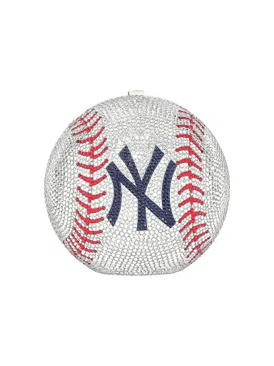 Judith Leiber Couture Women's New York Yankees Embellished Baseball Round Clutch | Thumbnail 1 Judith Leiber Couture Women's New York Yankees Embellished Baseball Round Clutch | Thumbnail 1