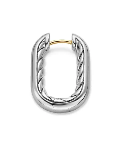 David Yurman Women's Madison Smooth Hoop Earrings in Sterling Silver, 24.3MM - Silver | Thumbnail 3 David Yurman Women's Madison Smooth Hoop Earrings in Sterling Silver, 24.3MM - Silver | Thumbnail 3