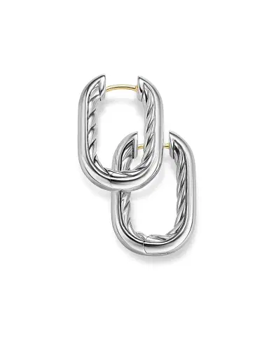 David Yurman Women's Madison Smooth Hoop Earrings in Sterling Silver, 24.3MM - Silver | Thumbnail 4 David Yurman Women's Madison Smooth Hoop Earrings in Sterling Silver, 24.3MM - Silver | Thumbnail 4