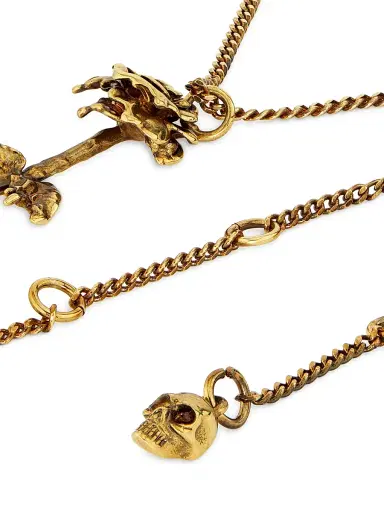 McQueen Women's Goldtone Dipped Rose Pendant Necklace - Giallohava | Thumbnail 3 McQueen Women's Goldtone Dipped Rose Pendant Necklace - Giallohava | Thumbnail 3