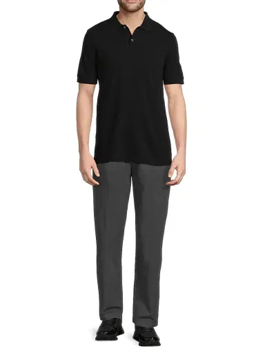 Sunspel Men's Cotton Piqué Short-Sleeve Polo Shirt - White | Thumbnail 2 Sunspel Men's Cotton Piqué Short-Sleeve Polo Shirt - White | Thumbnail 2
