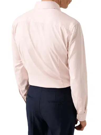 Eton Men's Contemporary-Fit Solid Cotton-Blend Button-Front Shirt - Pink | Thumbnail 4 Eton Men's Contemporary-Fit Solid Cotton-Blend Button-Front Shirt - Pink | Thumbnail 4
