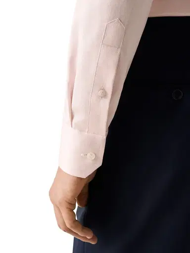 Eton Men's Contemporary-Fit Solid Cotton-Blend Button-Front Shirt - Pink | Thumbnail 6 Eton Men's Contemporary-Fit Solid Cotton-Blend Button-Front Shirt - Pink | Thumbnail 6