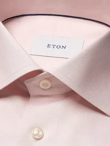 Eton Men's Contemporary-Fit Solid Cotton-Blend Button-Front Shirt - Pink | Thumbnail 7 Eton Men's Contemporary-Fit Solid Cotton-Blend Button-Front Shirt - Pink | Thumbnail 7