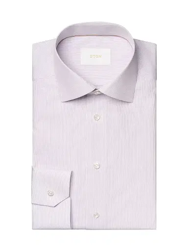 Eton Men's Contemporary-Fit Elevated Stripe Shirt - Pink | Thumbnail 2 Eton Men's Contemporary-Fit Elevated Stripe Shirt - Pink | Thumbnail 2