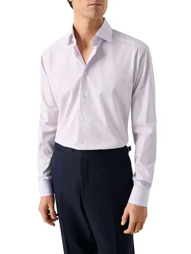 Eton Men's Contemporary-Fit Elevated Stripe Shirt - Pink | Thumbnail 3 Eton Men's Contemporary-Fit Elevated Stripe Shirt - Pink | Thumbnail 3