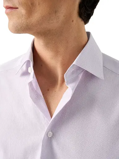 Eton Men's Contemporary-Fit Elevated Stripe Shirt - Pink | Thumbnail 5 Eton Men's Contemporary-Fit Elevated Stripe Shirt - Pink | Thumbnail 5