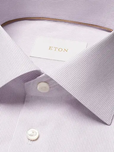 Eton Men's Contemporary-Fit Elevated Stripe Shirt - Pink | Thumbnail 7 Eton Men's Contemporary-Fit Elevated Stripe Shirt - Pink | Thumbnail 7