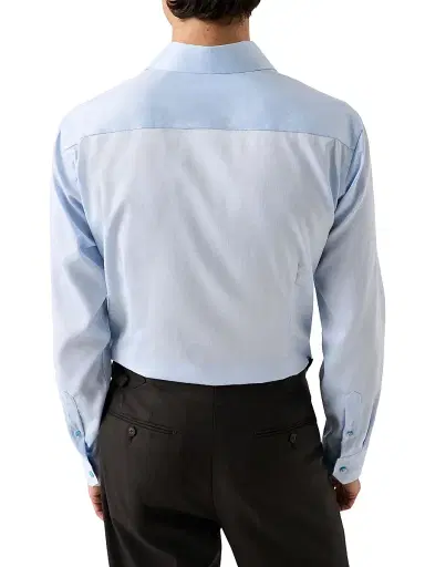 Eton Men's Geometric Contemporary-Fit Solid Shirt - Blue - Size 18 | Thumbnail 4 Eton Men's Geometric Contemporary-Fit Solid Shirt - Blue - Size 18 | Thumbnail 4