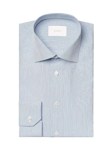 Eton Men's Contemporary-Fit Elevated Striped Button-Front Shirt | Thumbnail 2 Eton Men's Contemporary-Fit Elevated Striped Button-Front Shirt | Thumbnail 2