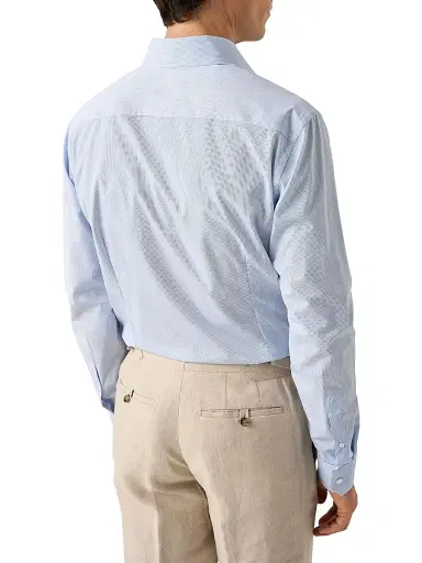 Eton Men's Contemporary-Fit Elevated Striped Button-Front Shirt | Thumbnail 4 Eton Men's Contemporary-Fit Elevated Striped Button-Front Shirt | Thumbnail 4