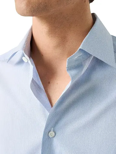 Eton Men's Contemporary-Fit Elevated Striped Button-Front Shirt | Thumbnail 5 Eton Men's Contemporary-Fit Elevated Striped Button-Front Shirt | Thumbnail 5
