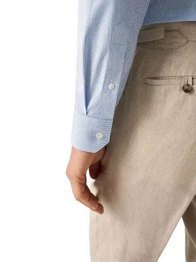 Eton Men's Contemporary-Fit Elevated Striped Button-Front Shirt | Thumbnail 6 Eton Men's Contemporary-Fit Elevated Striped Button-Front Shirt | Thumbnail 6