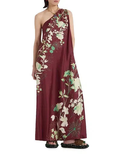 La DoubleJ Women's Roy Dress - Woodland Placee Bordeaux - Size Medium | Thumbnail 3 La DoubleJ Women's Roy Dress - Woodland Placee Bordeaux - Size Medium | Thumbnail 3