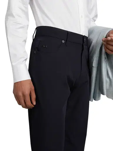 Emporio Armani Men's Techno 5-Pocket Pants - Navy Blue - Size 40 | Thumbnail 6 Emporio Armani Men's Techno 5-Pocket Pants - Navy Blue - Size 40 | Thumbnail 6