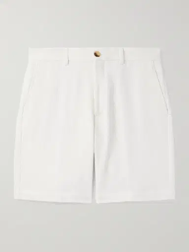 Brunello Cucinelli Straight-Leg Herringbone Cotton and Linen-Blend Bermuda Shorts - Men | Thumbnail 2 Brunello Cucinelli Straight-Leg Herringbone Cotton and Linen-Blend Bermuda Shorts - Men | Thumbnail 2