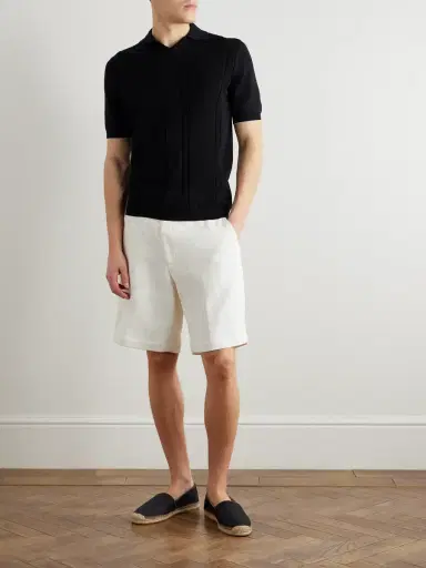Brunello Cucinelli Straight-Leg Herringbone Cotton and Linen-Blend Bermuda Shorts - Men | Thumbnail 3 Brunello Cucinelli Straight-Leg Herringbone Cotton and Linen-Blend Bermuda Shorts - Men | Thumbnail 3