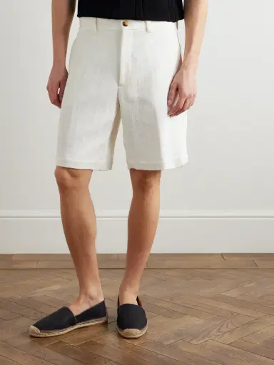Brunello Cucinelli Straight-Leg Herringbone Cotton and Linen-Blend Bermuda Shorts - Men | Thumbnail 4 Brunello Cucinelli Straight-Leg Herringbone Cotton and Linen-Blend Bermuda Shorts - Men | Thumbnail 4