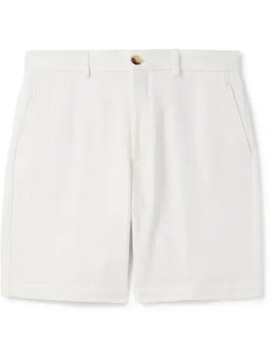 Brunello Cucinelli Straight-Leg Herringbone Cotton and Linen-Blend Bermuda Shorts - Men | Thumbnail 1 Brunello Cucinelli Straight-Leg Herringbone Cotton and Linen-Blend Bermuda Shorts - Men | Thumbnail 1