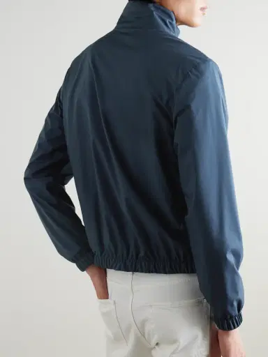 Loro Piana Reversible Storm System® Jersey and Twill Bomber Jacket - Men | Thumbnail 3 Loro Piana Reversible Storm System® Jersey and Twill Bomber Jacket - Men | Thumbnail 3