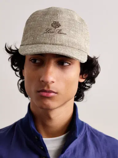 Loro Piana Logo-Embroidered Rain System® Linen and Silk-Blend Tweed Baseball Cap - Men | Thumbnail 2 Loro Piana Logo-Embroidered Rain System® Linen and Silk-Blend Tweed Baseball Cap - Men | Thumbnail 2