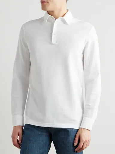 Loro Piana Cotton-Piqué Polo Shirt - Men | Thumbnail 3 Loro Piana Cotton-Piqué Polo Shirt - Men | Thumbnail 3