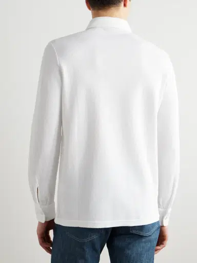 Loro Piana Cotton-Piqué Polo Shirt - Men | Thumbnail 4 Loro Piana Cotton-Piqué Polo Shirt - Men | Thumbnail 4