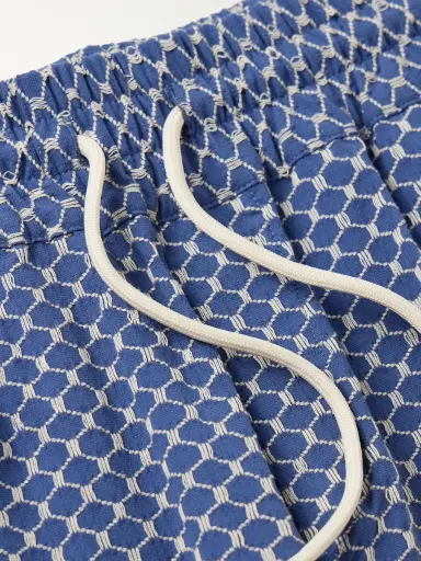 Portuguese Flannel Straight-Leg Organic Cotton-Blend Jacquard Drawstring Shorts - Men | Thumbnail 5 Portuguese Flannel Straight-Leg Organic Cotton-Blend Jacquard Drawstring Shorts - Men | Thumbnail 5