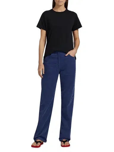 The Row Women's Florie Cotton T-Shirt - Black | Thumbnail 2 The Row Women's Florie Cotton T-Shirt - Black | Thumbnail 2