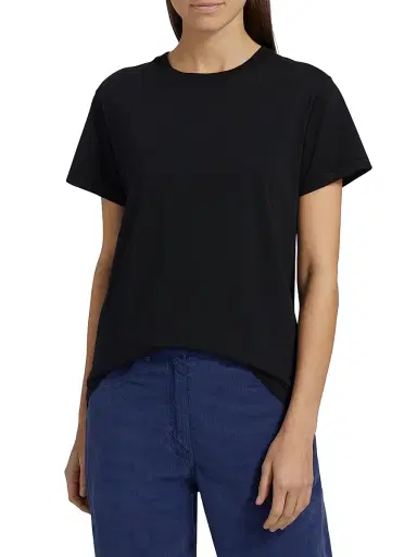 The Row Women's Florie Cotton T-Shirt - Black | Thumbnail 3 The Row Women's Florie Cotton T-Shirt - Black | Thumbnail 3